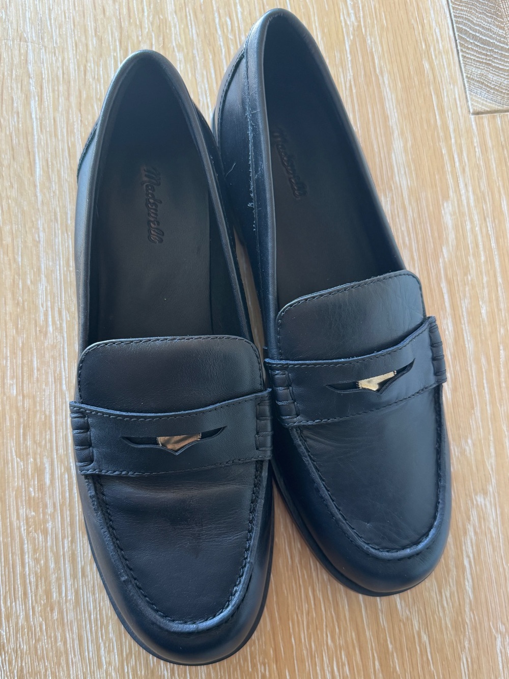 NWOB MADEWELL Women's The Grayson Penny Loafer True Black Leather Size 9.5 NX647 - Picture 11 of 15